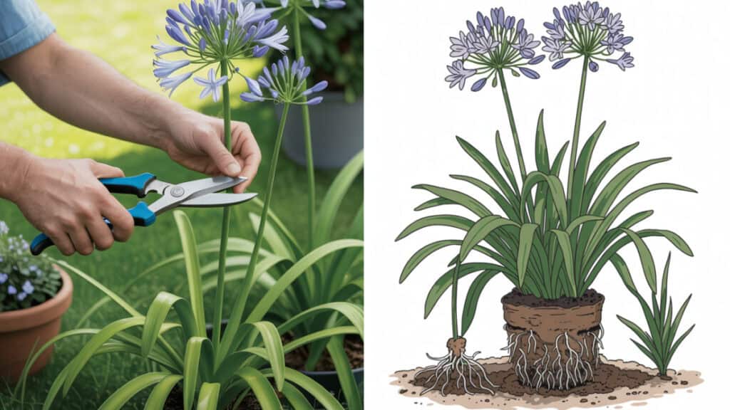 Agapanthus snoeien 