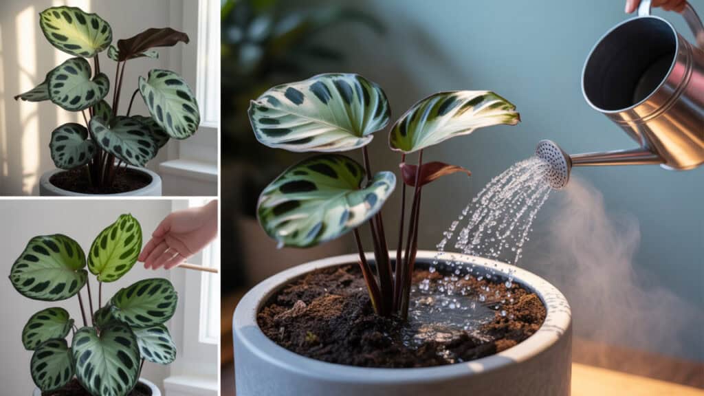 Calathea verzorging water licht luchtvochtigheid en die bladproblemen snel oplossen